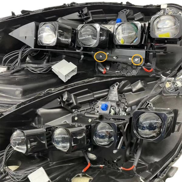 Рамки для установки линз в фары Tesla Model 3 2017-2023 Рефлектор