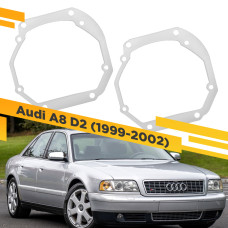 Переходные рамки для замены линз в фарах Audi A8 D2 1999-2002 Крепление Hella 3R
