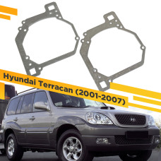Переходные рамки для замены линз в фарах Hyundai Terracan 2001-2007 Крепление Hella 3R