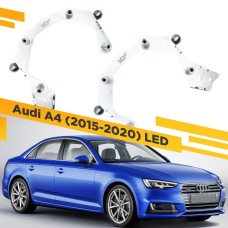 Рамки для замены линз в фарах Audi A4 2015-2020 LED