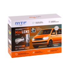 Светодиодные линзы MTF LIGHT MINILENS H4/H19, 12V, 30/45W, 5500K (комплект 2 шт) MH4K5