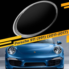 Стекло для фары Porsche 911 (991) (2011-2017) Серый край Левое