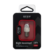 Светодиодная лампа MTF Light Night Assistant 12В, 2.5Вт, P21W, красный, 1 шт., NP21WR