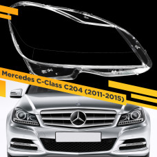 Стекло для фары Mercedes C-Class W204 (2011-2015) Правое