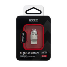 Светодиодная лампа MTF Light Night Assistant 12В, 2.5Вт, W21/5W, красный, 1 шт., NW21/5WR