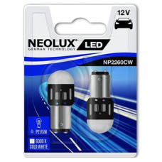 Светодиодные лампы NEOLUX LED P21/5W, 6000K 12V, 2 шт., NP2260CW-02B