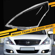 Стекло для фары Nissan Teana J32 (2011-2014) c точками Левое