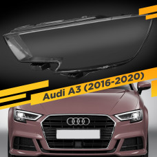 Стекло для фары Audi A3 (2016-2020) Левое