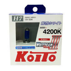 Лампа галогенная Koito Whitebeam H7 12V 55W (100W) 4200K (комплект 2 шт.)
