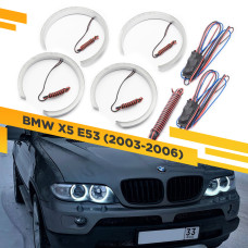 Светодиодные Ангельские глазки BMW X5 E53 2003-2006