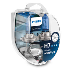 Лампа галогенная PHILIPS H7 Diamond Vision 12V 55W (PX26d), 2 шт.