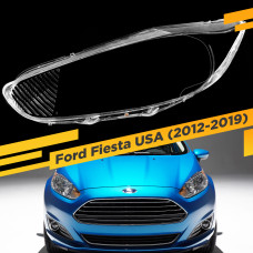 Стекло для фары Ford Fiesta (2012-2019) USA Левое