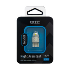Светодиодная лампа MTF Light Night Assistant 12В, 2.5Вт, W21/5W, белый, 1 шт., NW21/5WW