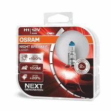 Лампа галогенная OSRAM H1 Night Breaker Laser 12V 55W, 2 шт