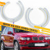 Светодиодные Ангельские глазки для BMW X5 E53 Дорестайлинг 6500K VDF (Комплект на 2 фары)