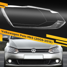 Стекло для фары Volkswagen Polo Mk5 (2008-2015) Правое