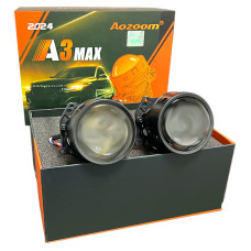 Светодиодные линзы Aozoom A3 MAX 2024 Bi-Led (комплект 2 шт)