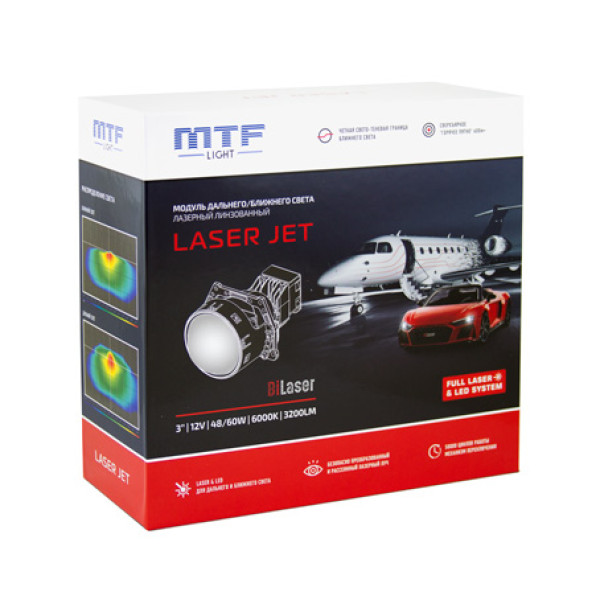 Светодиодные линзы MTF Light Laser Jet 3 6000K Bi-Led (комплект 2 шт)