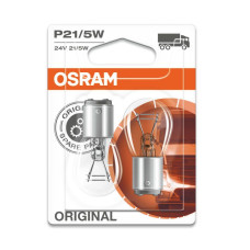 Лампа галогенная OSRAM P21/5W Original Line 2шт, 24V, 21W
