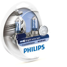 Лампа галогенная PHILIPS H11 Crystal Vision 12V 55W, 2 шт.+ W5W 2 шт.