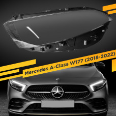 Стекло для фары Mercedes A-Class W177 (2018-2022) Левое