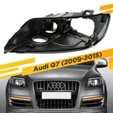 Корпус Левой фары для Audi Q7 (2009-2015) Без AFS