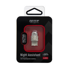Светодиодная лампа MTF Light Night Assistant 12В, 2.5Вт, W21W, красный, 1 шт., NW21WR
