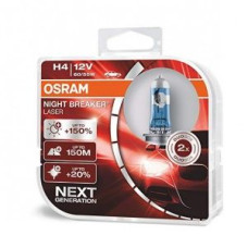 Лампа галогенная OSRAM H4 Night Breaker Laser +150% 12V 60/55W, 2шт.