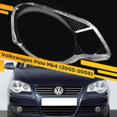 Стекло для фары Volkswagen Polo Mk4 (2005-2009) Правое