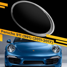 Стекло для фары Porsche 911 (991) (2011-2017) Серый край Правое