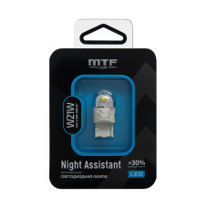 Светодиодная лампа MTF Light Night Assistant 12В, 2.5Вт, W21W, белый, 1 шт., NW21WW