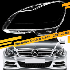 Стекло для фары Mercedes C-Class W204 (2011-2015) Левое