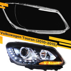 Стекло для фары Volkswagen Touran (2010-2015) Tuning Правое