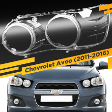 Стекло для фары Chevrolet Aveo (2011-2016) Левое